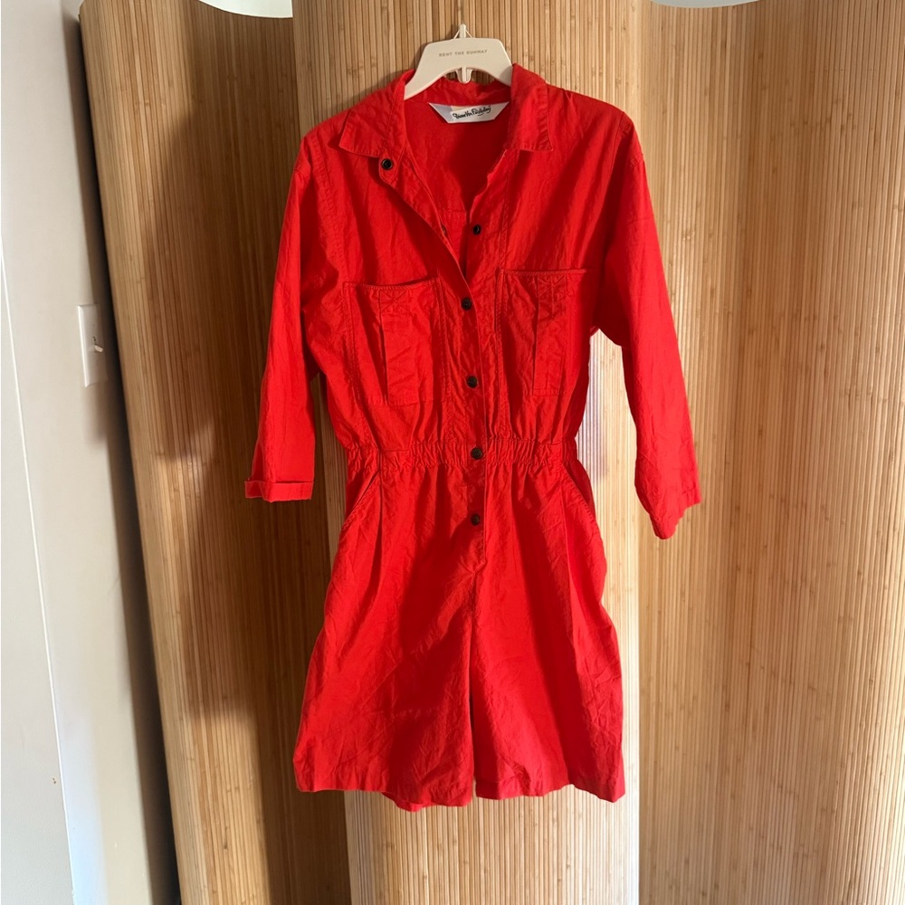 Red Women's vintage jumpsuit Diane von furstenburg